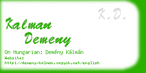 kalman demeny business card